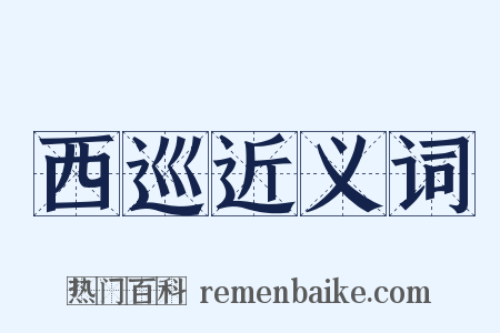西巡近义词是什么意思的图片